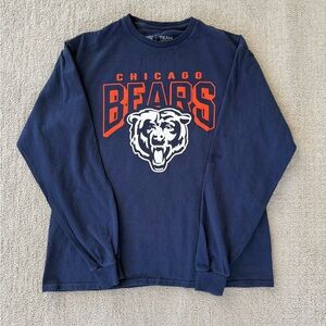 Chicago Bears Navy Long Sleeve Shirt - Mens L -  NFL Team Apparel Football Tee